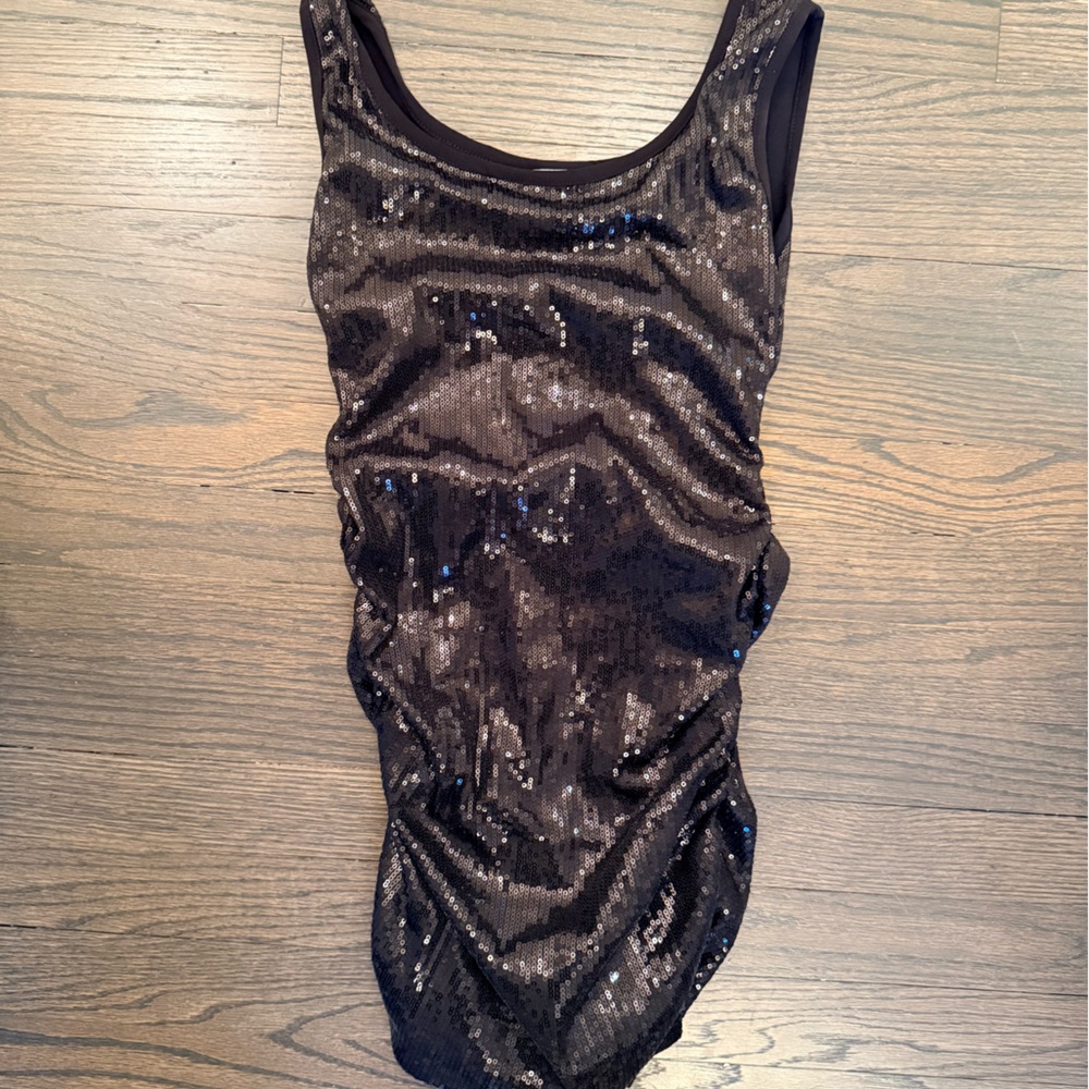 Elegant Black Sequin Kids Formal Dress SZ Large